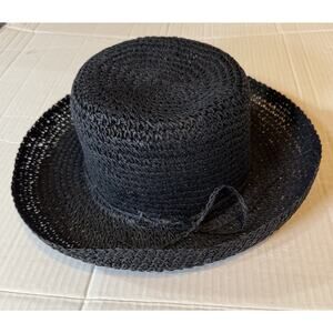 Australia Donewell  Black Woven Hat Woman's